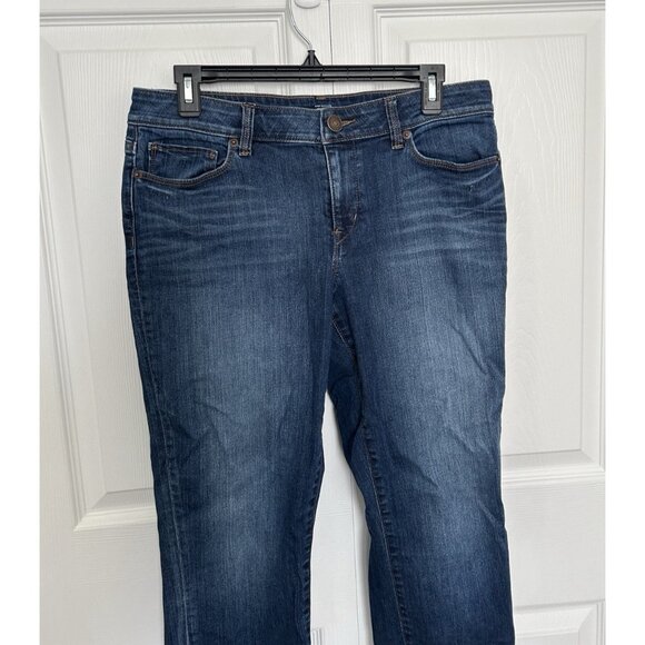 Ann Taylor LOFT Mid-Rise Curvy Skinny Ankle Jeans Blue Medium Wash Size 30/10 - Picture 2 of 10